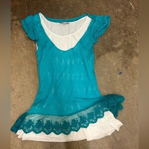 Y2k lace trim top fairy grunge whimsigoth